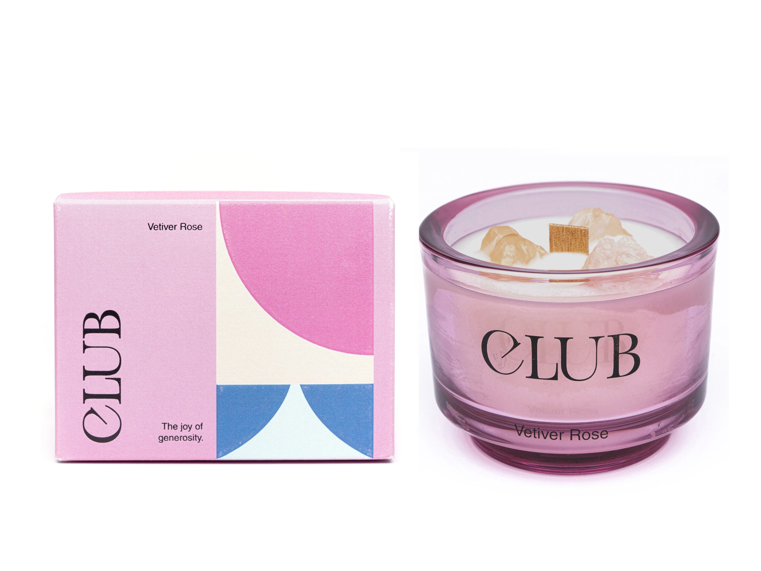CLUB COLLECTION SCENTED CANDLE WITH CRYSTAL
