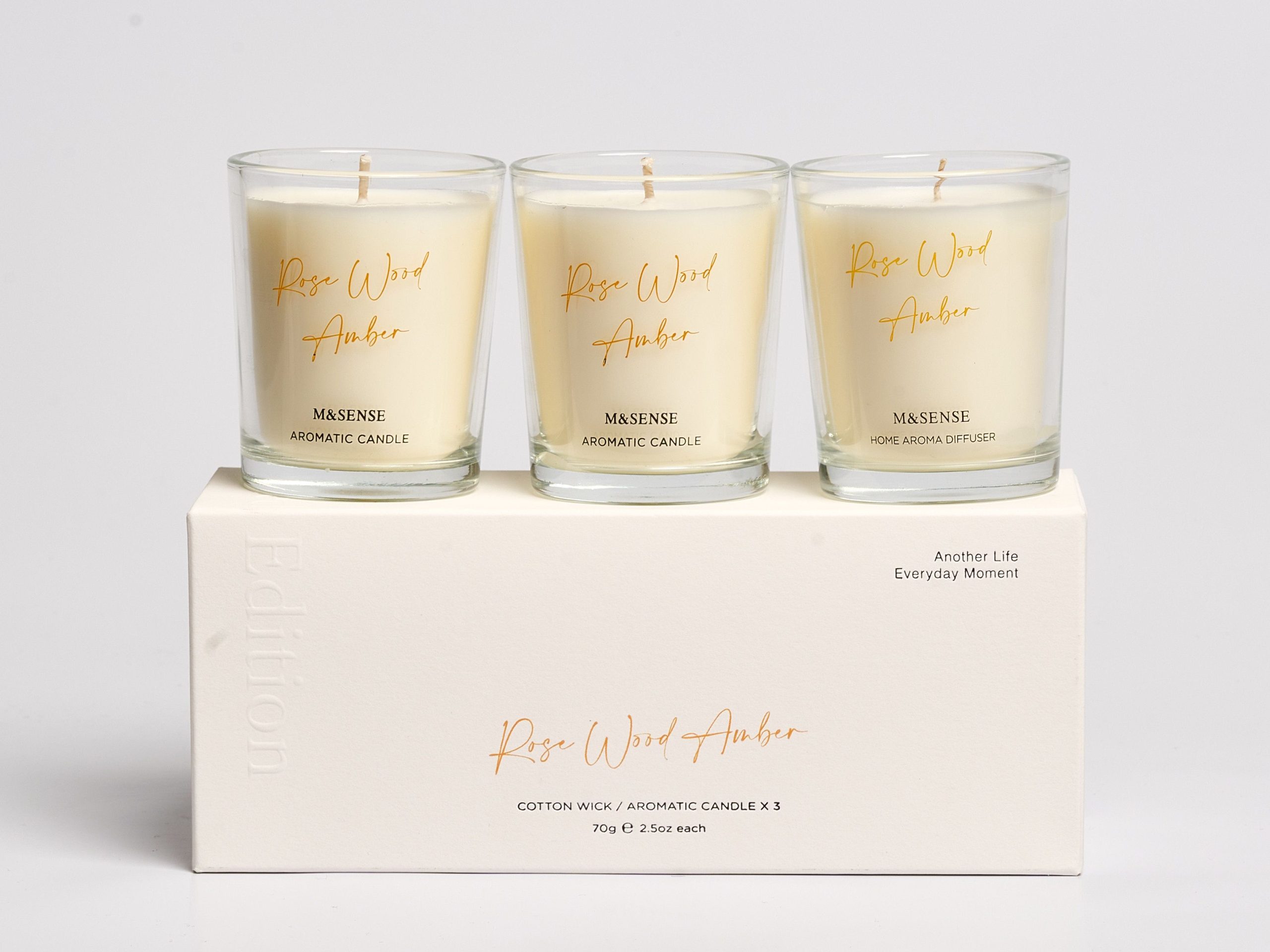 SIMPLE WHITE AROMATIC CANDLE SET
